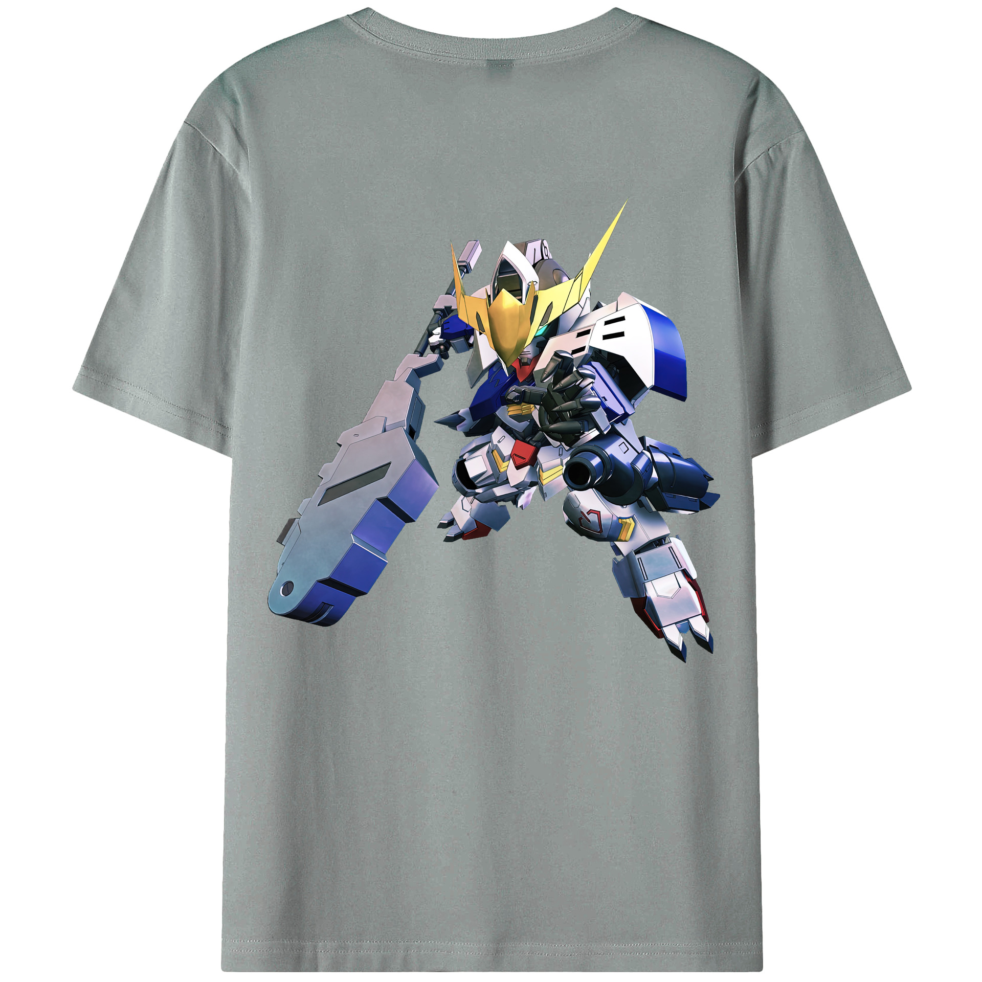 （画像用） 機動戦士ガンダム Mobile Suit Gundam 綿100％ メンズ半袖Tシャツ（バックプリント） 通気性
